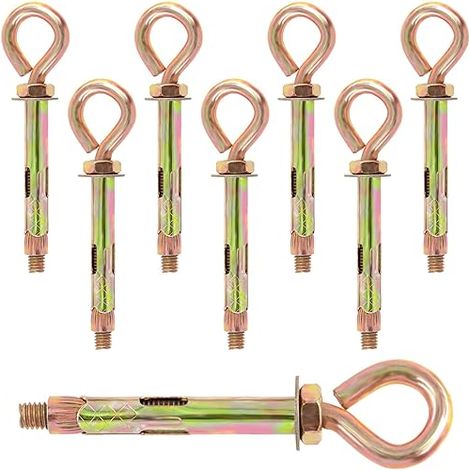 M8 Wall Concrete fil mur brique en béton vis d'expansion fermé crochet d'ancrage, Boulons d'expansion eyebolt boulons, Boulons d'expansion lourds avec bague d'oeil, Manche d'ancrage (1/5)