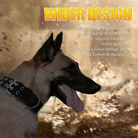 VIE Collier De Chien Tactique, Militaire Collier Réglable Nylon Chien Pour Chiens De Taille Moyenne Grand Entraînement FD017 (1/4)
