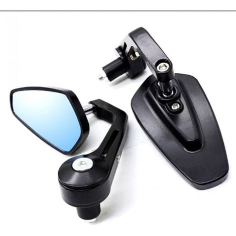 Rétroviseurs Moto 7/8" 22mm Retroviseur Moto Embout de Guidon Anti-Glare Retroviseur Latéraux Moto Yamaha Suzuki Kawasaki (1/5)