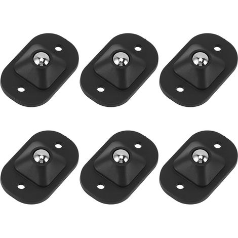Mini Self-Adhesive Swivel Casters in Steel (BLACK) (1/5)