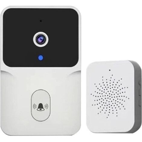Sonnette intelligente avec vision nocturne, sans fil, pour la surveillance à distance et la communication vidéo domestique, haute résolution, avec fonction de capture d'images deng (1/2)