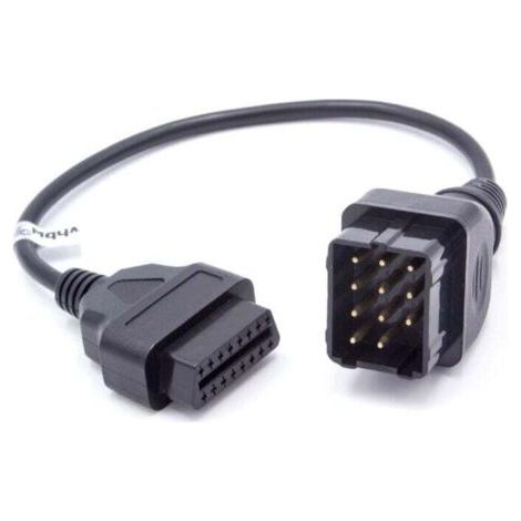 OBD2 - Câble adaptateur pour appareil de diagnostic OBD adapté à tous les modèles Renault - avec connecteur 12 broches