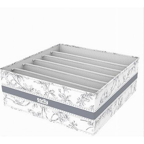 TRADE SHOP - Organizer Per Armadio 6 Scomparti Scatola Salvaspazio 32x32x12 Cm Fantasia 87329 -