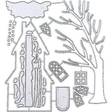 Schneehaus-Schloss-Metallstanzformen-Schablone zum Selbermachen von Scrapbooking-Alben und Papierkarten