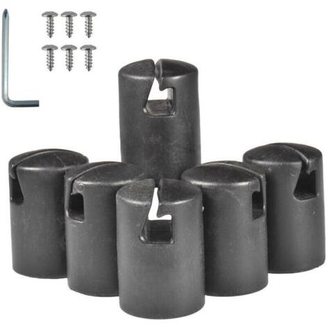 Bouchons de Tube de Trampoline – Embouts épais et durables pour poteaux de Trampoline , Protection de Remplacement pour système d'anneaux supérieurs en tôle d'acier Plate, Noir,