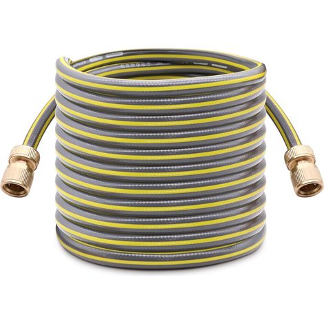 Tuyau d'arrosage - Connecteurs en Laiton de 1,27 cm, Rallonge de 5 m pour l'Enrouleur de Tuyau et l'Arrosage Extérieur (1/5)