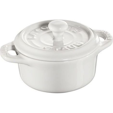Mini Cocotte 10 cm Blanche en Céramique