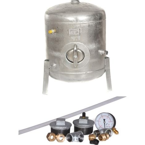 Réservoir surpresseur à eau galvanisé 9 bar 100 L avec accessoires (1/4)