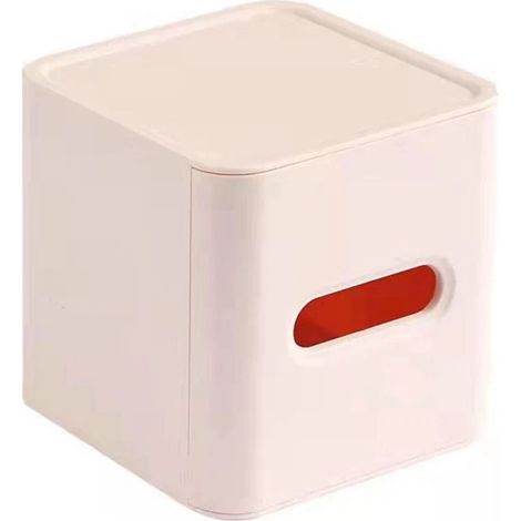 Caja cuadrada para pañuelos/servilletas de cocina - rosa (1/5)