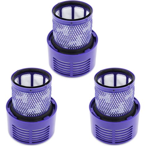 Lot de 3 filtres de remplacement pour aspirateur compatible avec Dyson Cyclone V10, numéro de pièce de rechange 969082-01 (1/5)