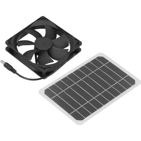 6-W-Solarpanel mit Kühlventilator, Mini-Ventilator, solarbetriebener Abluftventilator für Haustier-, Hunde- und Hühnerstall (1/5)