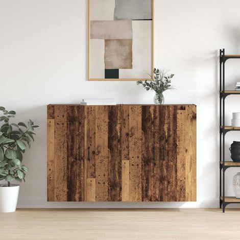 vidaXL Wandschrank 2 pcs Altholz 69,5 x 34 x 90 cm Holzwerkstoff (1/5)