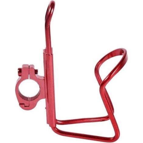 Verstellbarer Flaschenhalter aus Aluminiumlegierung, Becherhalter, Getränkegriffhalter für Fahrräder/Motorräder, Rot (1/3)