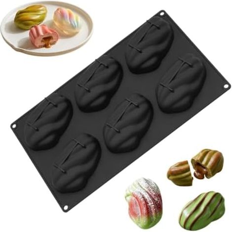 Moules à gâteaux en forme de noix 3D  Moules à mousse 6 cavités pour la pâtisserie maison, la boulangerie, les restaurants et les cafés