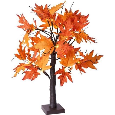 de Feuille D'éRable avec 24LED, Arbre Lumineux de 60cm avec Feuilles D'Automne, DéCoration pour Table D'Automne LAMPE DECORATIVE (1/4)