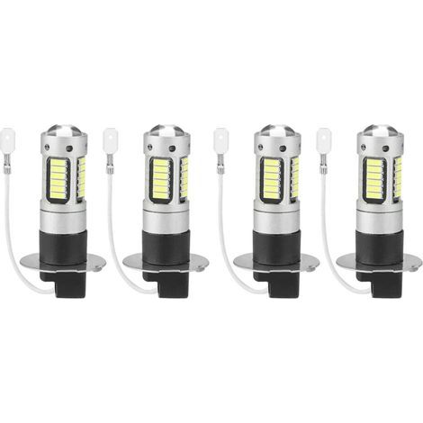 Pièces Séries H3 Super Brillant LED Brouillard Conduisant Ampoules DRL Kit 6000K Blanc (1/2)