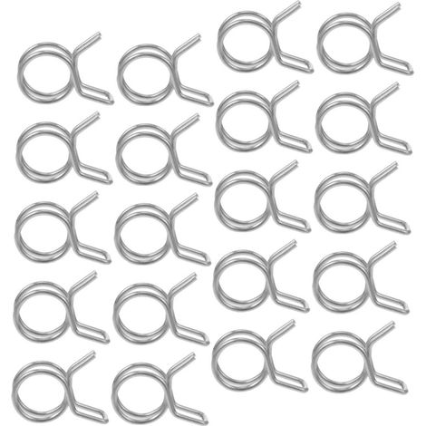 120 Pièces Colliers de Serrage à Ressort Double Fil en Acier Inoxydable, Pince de Tube Diamètre Intérieur 5mm, Fixation pour Tuyau, Facile à Stocker (1/5)
