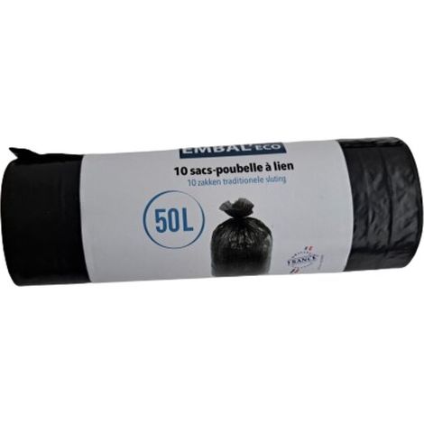 Sac Poubelle Noir 50l Robustesse Et Capacité Pour Déchets Courants. - Schweitzer