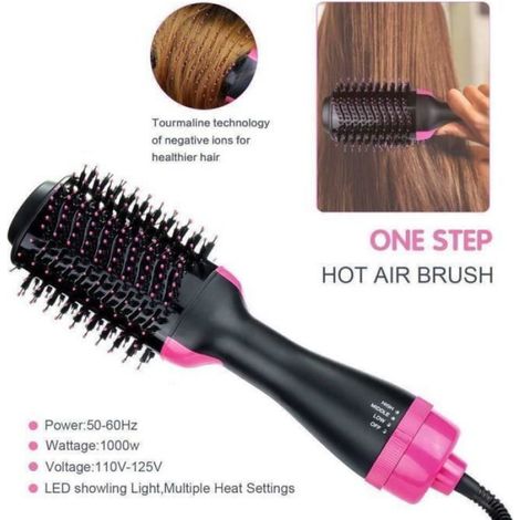 Fer À Lisser - Sèche-cheveux - 1000 W - 3 Vitesses - Câble 2 M Rotatif 360° - Pour Cheveux - 1 Pièce (1/4)