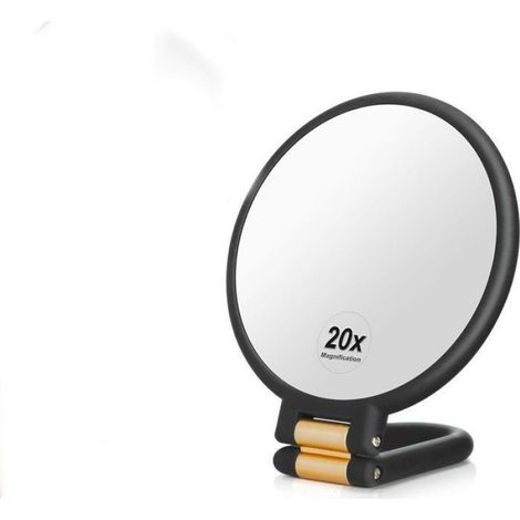 Miroir - Miroir de maquillage - Miroir de poche grossissant x20 - ABS - Miroir de maquillage pliable double face et portable (1/5)