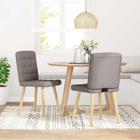 Maison Exclusive - Sedie da Pranzo 2 pz Tortora in Tessuto (1/5)