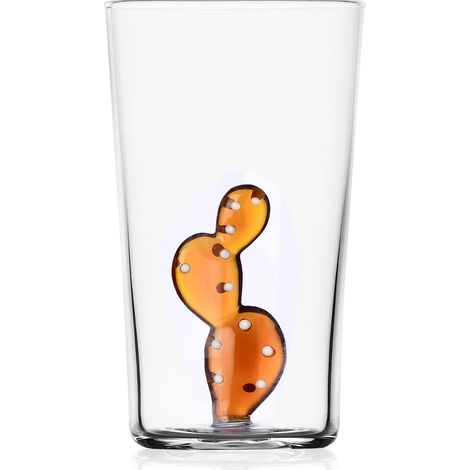 Verre Longdrink Cactus Ambre Collection Desert Plants 35 cl Verre borosilicate Fait à la main