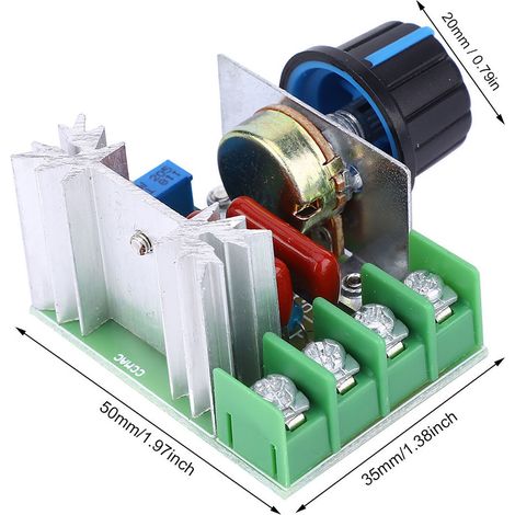 Contrôleur de vitesse de moteur PWM, contrôleur de variation d'intensité lumineuse et de température, régulateur de tension 220 V (1/5)