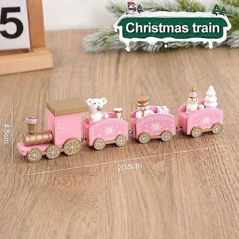 Train de Noël en bois, décorations de Noël pour la maison, ornement de sapin de Noël, cadeau pour enfants, bonne année, Style7 (1/5)