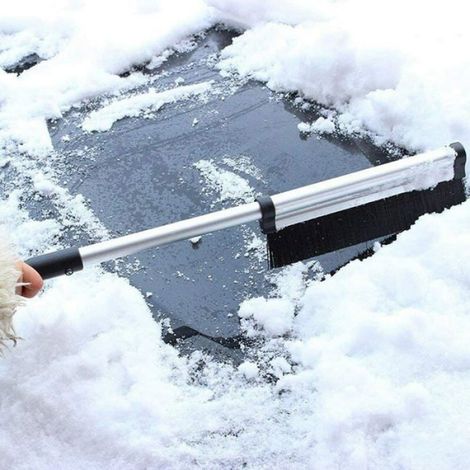 Balai pare-brise outil d'hiver, grattoir à neige télescopique avec poignée, pour voitures, camions, SUV, auto pare-brise de camion (1/4)