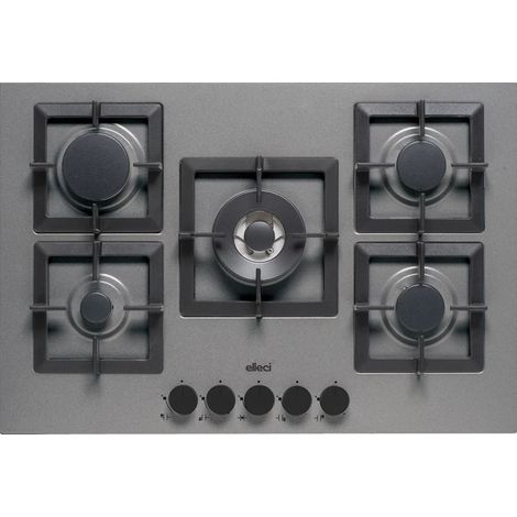 Elleci Piano Cottura a Gas da Incasso Plano 75 PGSP75148CS 5 Fuochi 75 cm Finitura Cemento
