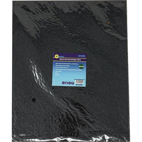 Dapetz ® Wet and Dry Sandpaper Assorted for Automotive Sanding, 9 x 11 inch Extra Large 80 Grit Sandpaper, Abrasive Paper Sheet 230 x 280mm Pack of 2 (1/5)