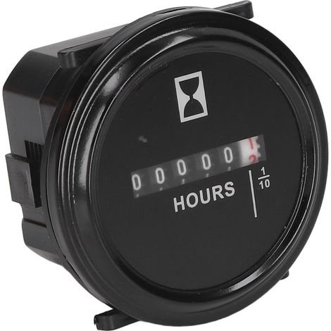 Compteur horaire 99 999,9 heures, universel, à quartz, entièrement étanche, 6-80 V. (1/5)