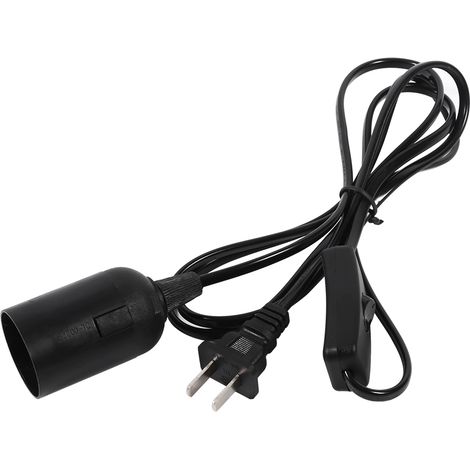 Stück E27 Pendelleuchte, Lampenfassung mit Kabel und Ein-/Ausschalter (schwarzer EU-Stecker) (1/5)