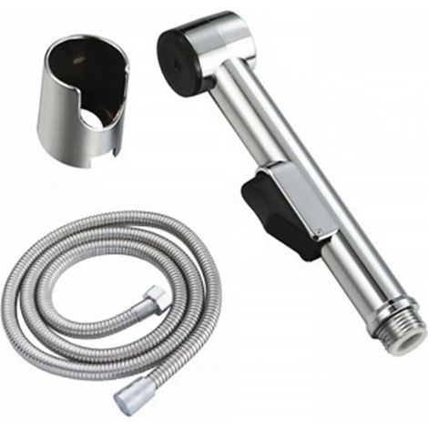 Handheld Shower Head with 150cm Shower Hose and 1/2 Water Dispenser, Stainless Steel Shower Head Rustproof Shower Head for Washbasin with Wall Mount for Shower Bathroom (1/5)