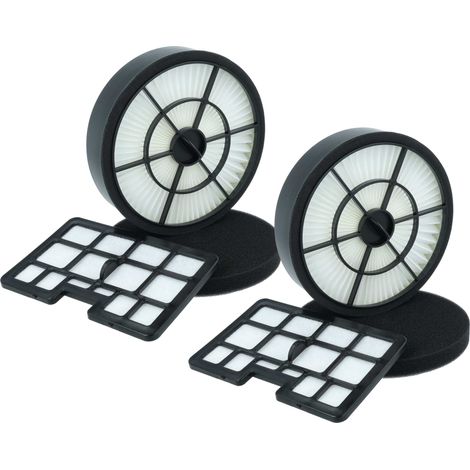 vhbw Filter Set compatible with Hanseatic VC-T4020, VC-T4020E-1, VC-T4020ES-2, VC-T4020ES17 Vacuum Cleaner - 4x Spare Filter