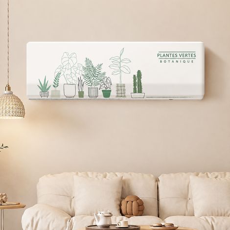Housse de climatiseur mural en tissu motif plantes vertes grand 3P 103x24x32cm 3p 103 24 32cm 120 g – Livraison gratuite
