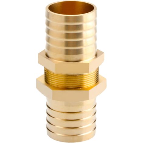 Raccord cannelé en laiton 1/2", filetage femelle, épisseur de métaux, barbillons, raccord tuyau, connecteur adaptateur pour air, eau, huile (épaisseur 8 mm) Pagode 25 Mm Grand Cuivre (1/5)