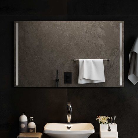 Teenpull – LED-Badezimmerspiegel Transparent 100 x 60 cm Gehärtetes Glas (1/5)