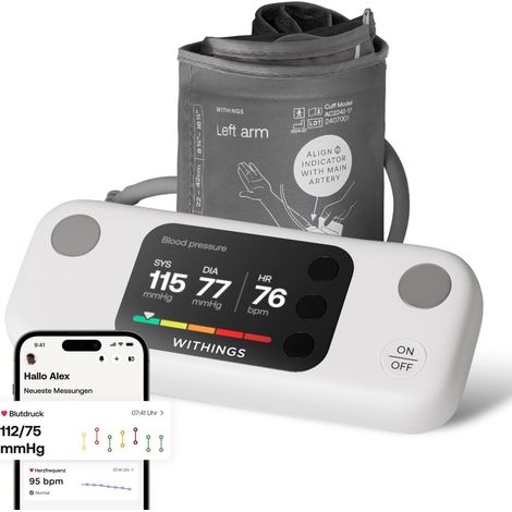 Withings WPM07-08-ALL-INT tensiómetro Antebrazo Automático 16 usuario(s) (1/4)