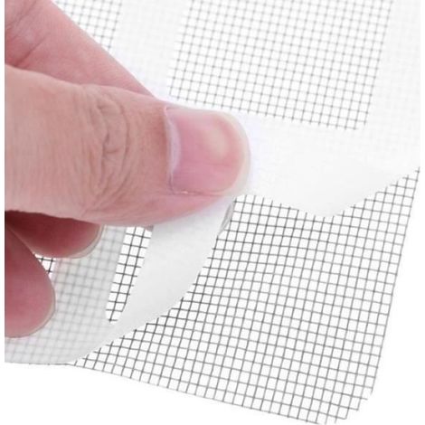 Bande De Réparation Pour Moustiquaire - 10 cm x 10 cm - Fixation Auto-Agrippante - 3 Pièces