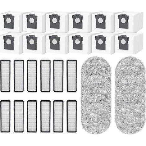 Pièces de rechange pour Cecotec Conga X100 / X100 X-Treme : filtre HEPA, chiffon de nettoyage et sacs à poussière (1/5)
