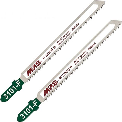2 Lames scie Sauteuse bois multi Dents fraisées croisées Conique 75/100Mm - 2,5mm