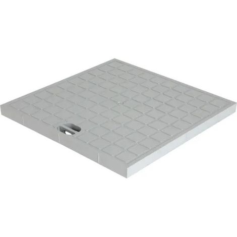 Couvercle pour regard 40x40 – PVC gris – Dimensions 38.5 x 38.5 – Pour évacuation eaux usées – Trappe de visite NICOLL