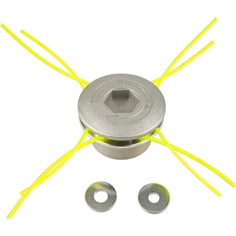 Universal Aluminium Brush Cutter Head 4 Lines Aluminium Head Trimmer Universal M8 M10, Head Trimmer Head Wire Spool Head Nylon Wire for Trimmer (1/5)