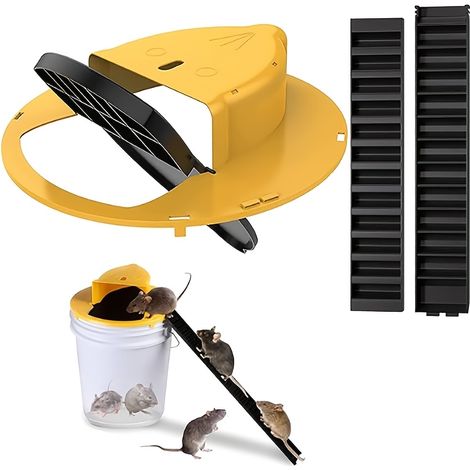 Piège à souris de type seau - Piège à souris d'intérieur - Captures multiples, compatible avec un seau de 5 gallons (1/5)