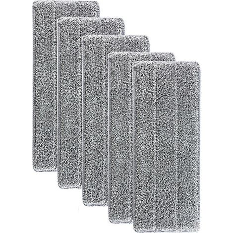 Serpillères en Microfibre pour Balai Lave-Sol Housse de Nettoyage de Rechange Vadrouille La Tête de Ménage de Vadrouille pour Balai Plat Nettoyage en Microfibre/Lingettes de Nettoyage 33x12mm，5PCS