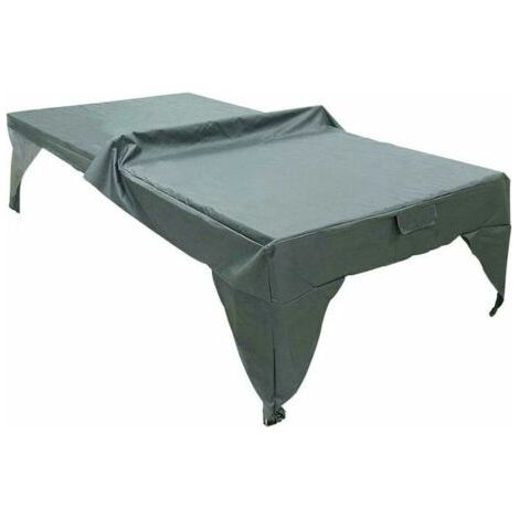 Ahlsen Staubschutzhülle für graue Outdoor-Tischtennisplatten, praktisch, wasserdicht, leicht zu reinigen – strapazierfähig, zum Schutz von Gartenmöbeln im Innen- und Außenbereich (1/5)