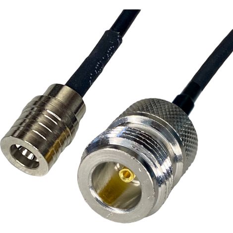 Cable pigtail QMA con enchufe / toma N RG174 de 20 cm