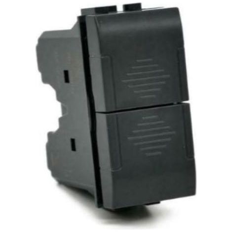 Mapam art-t1 doble pulsador 10a 250v negro - 827n
