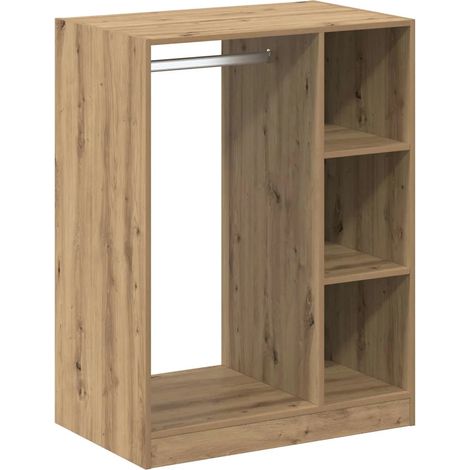 Armadio moderno rettangolare grande spazio di archiviazione 77 x 48 x 102 cm in legno ingegnerizzato rovere artigianale 020052519